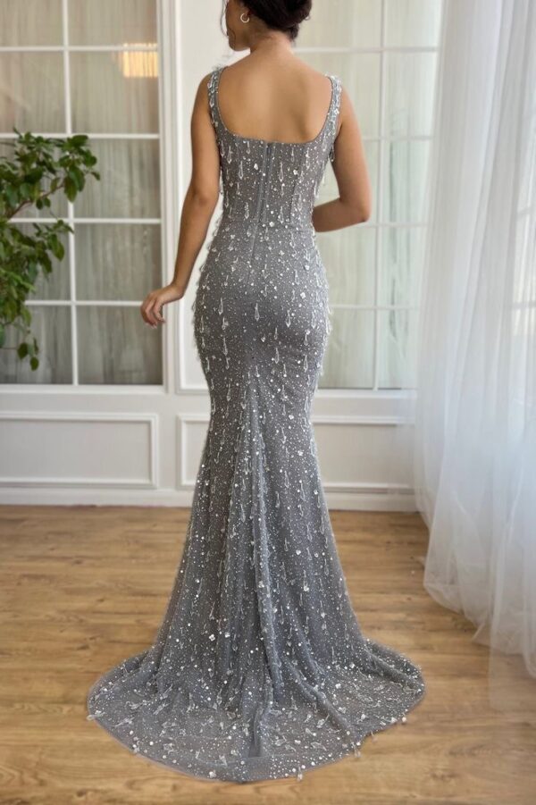 Gray Long Dress - Image 2