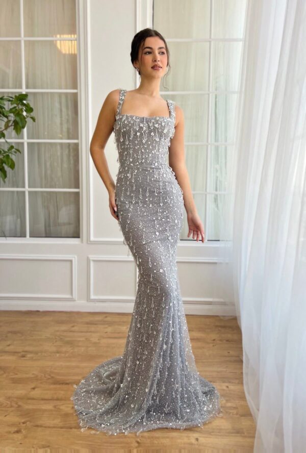 Gray Long Dress - Image 3